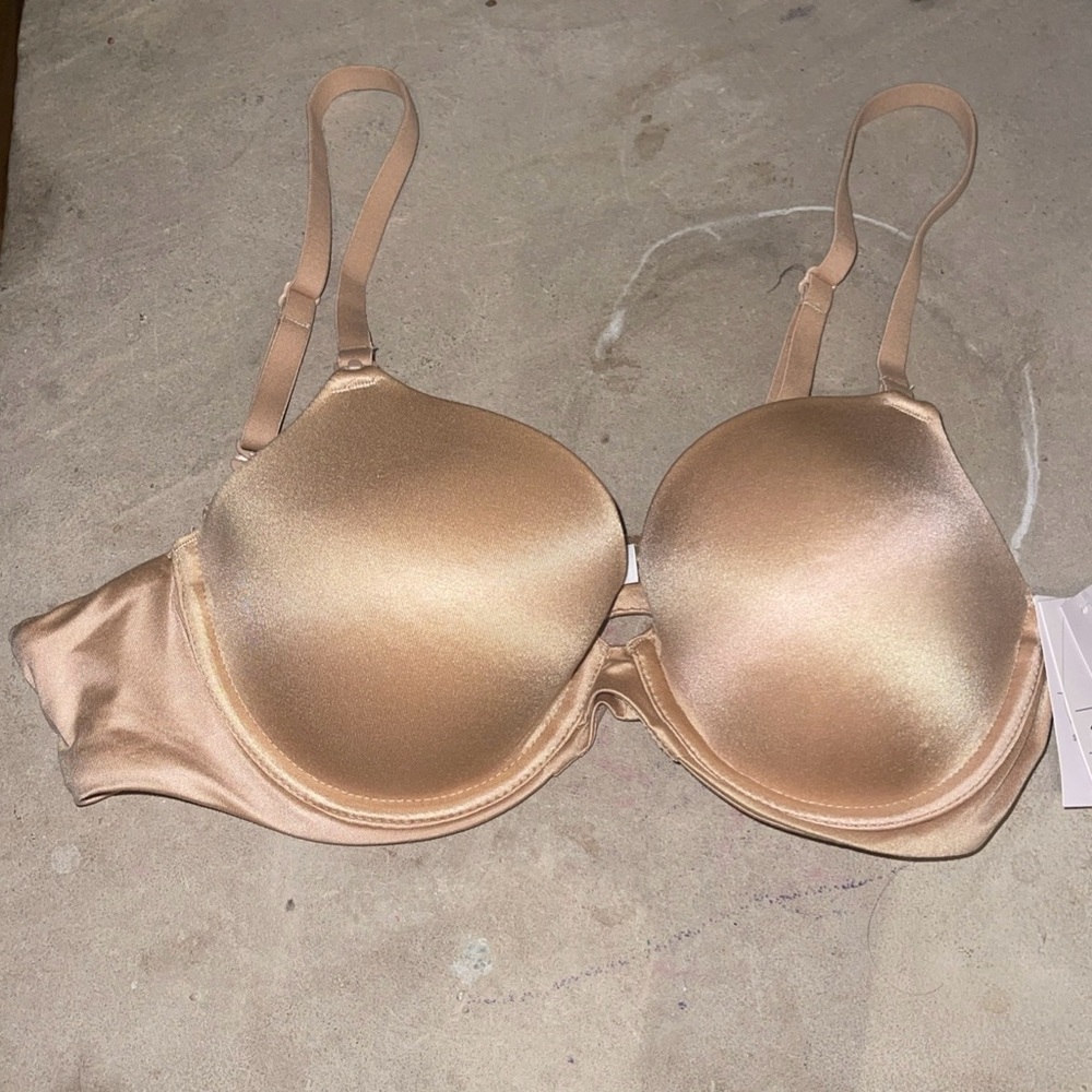 NWT Auden Nursing Bra 34B Beige Lightly Lined Full Coverage T-shirt Bra W/clips
